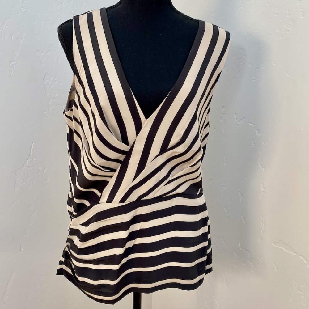J. Crew Novo Stripe Wrap Top - Size 6 - Retail $98